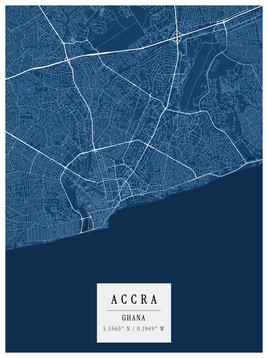 Accra map print preview