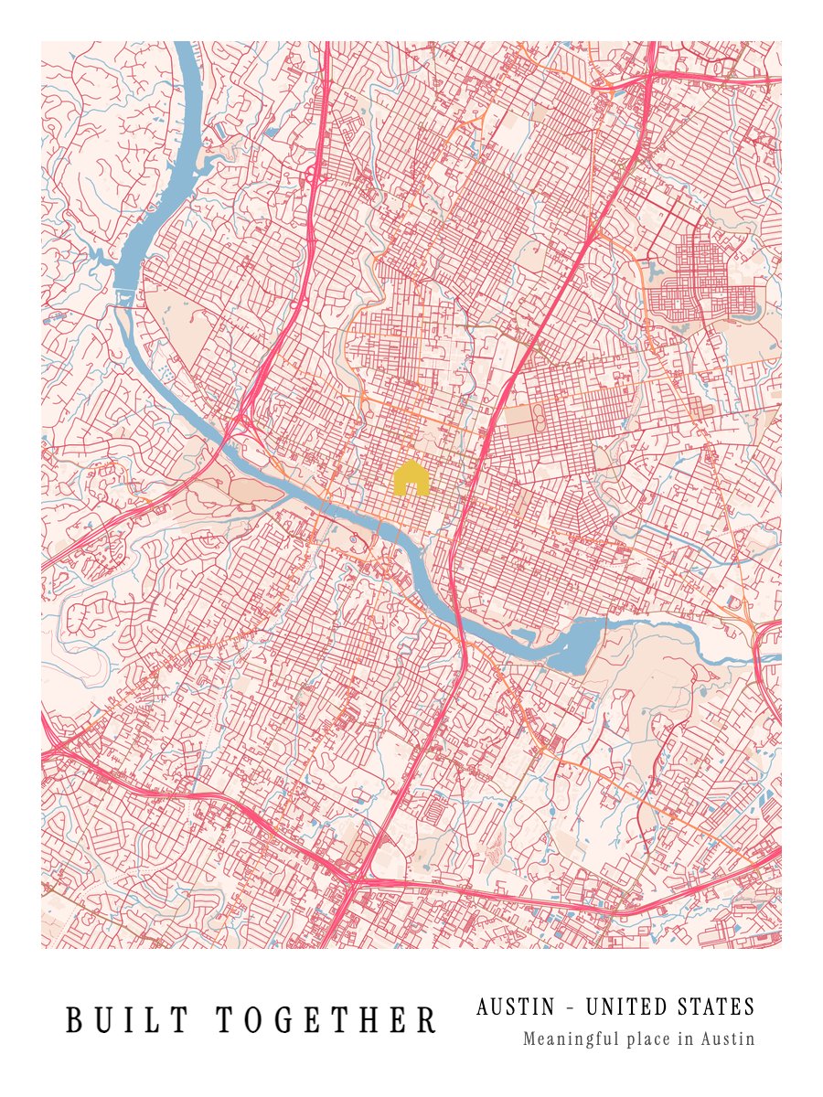 Austin map print preview