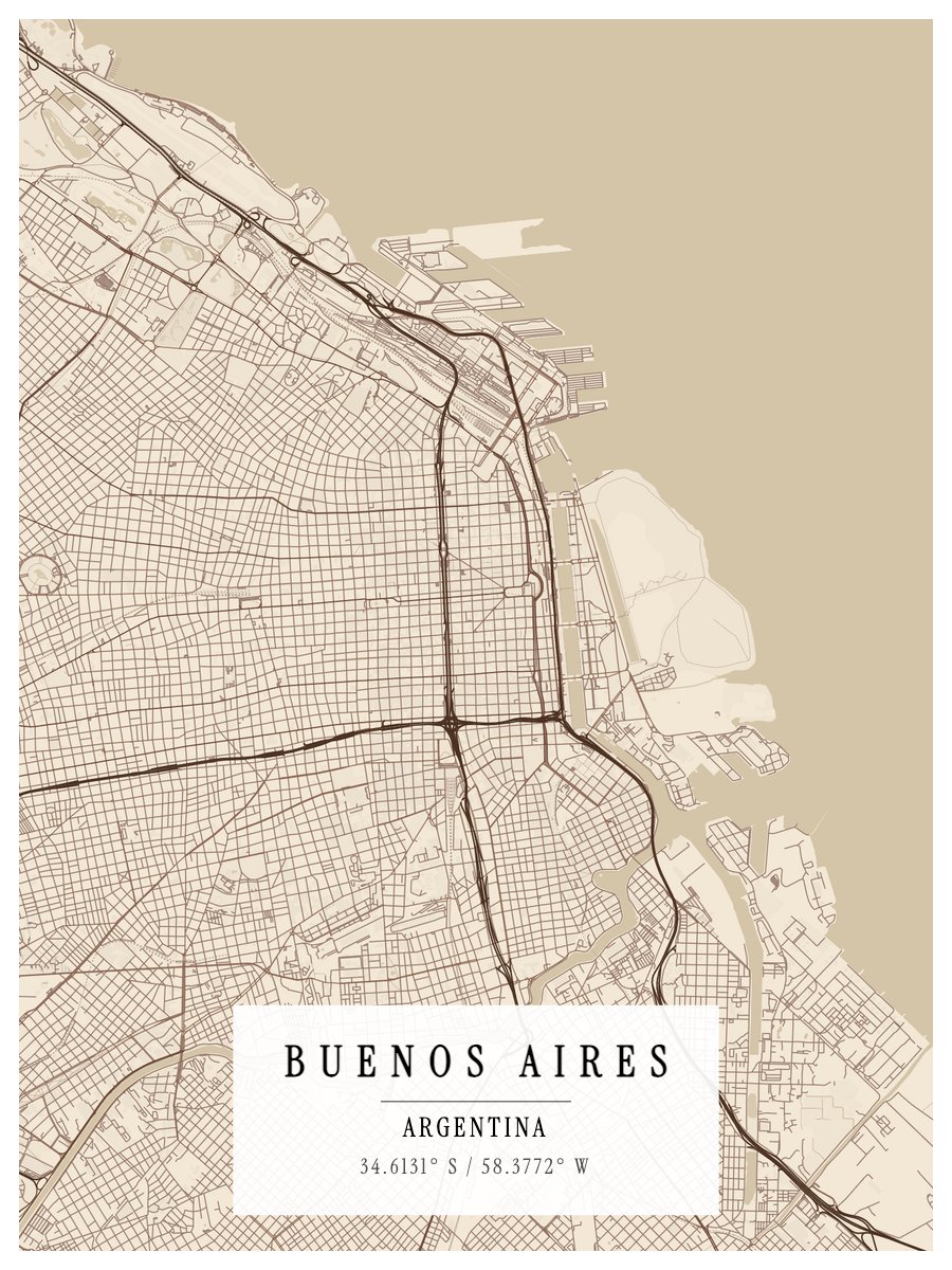 Buenos Aires map poster preview