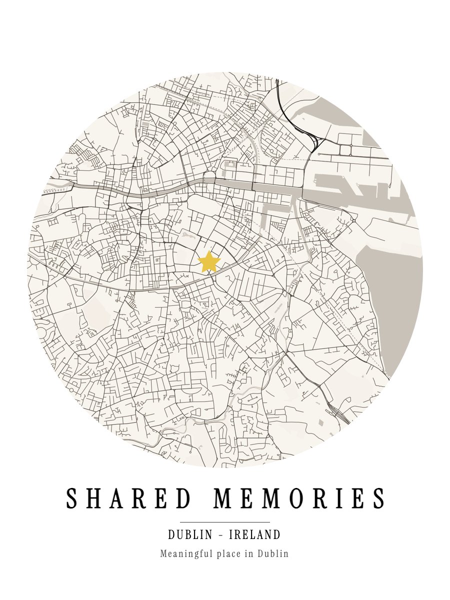 Dublin map print preview