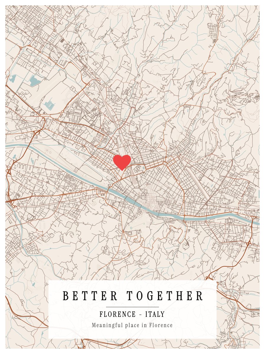 Florence map print preview