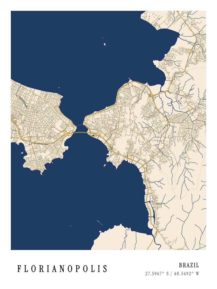 Florianopolis map poster preview