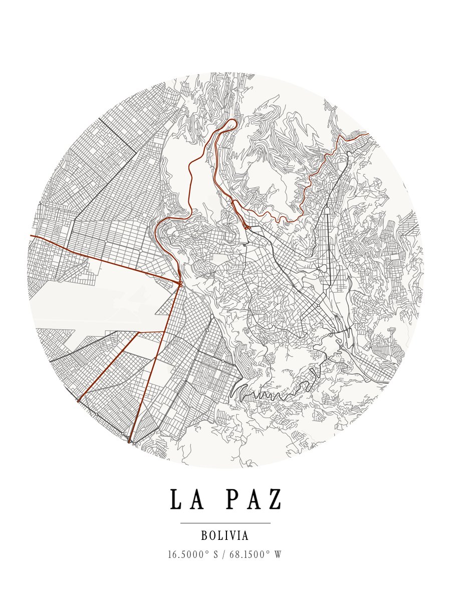 La Paz map poster preview