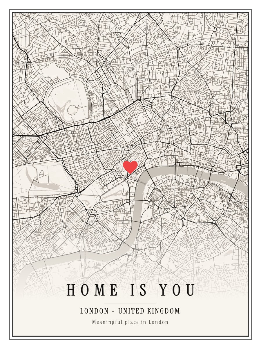 London map print preview