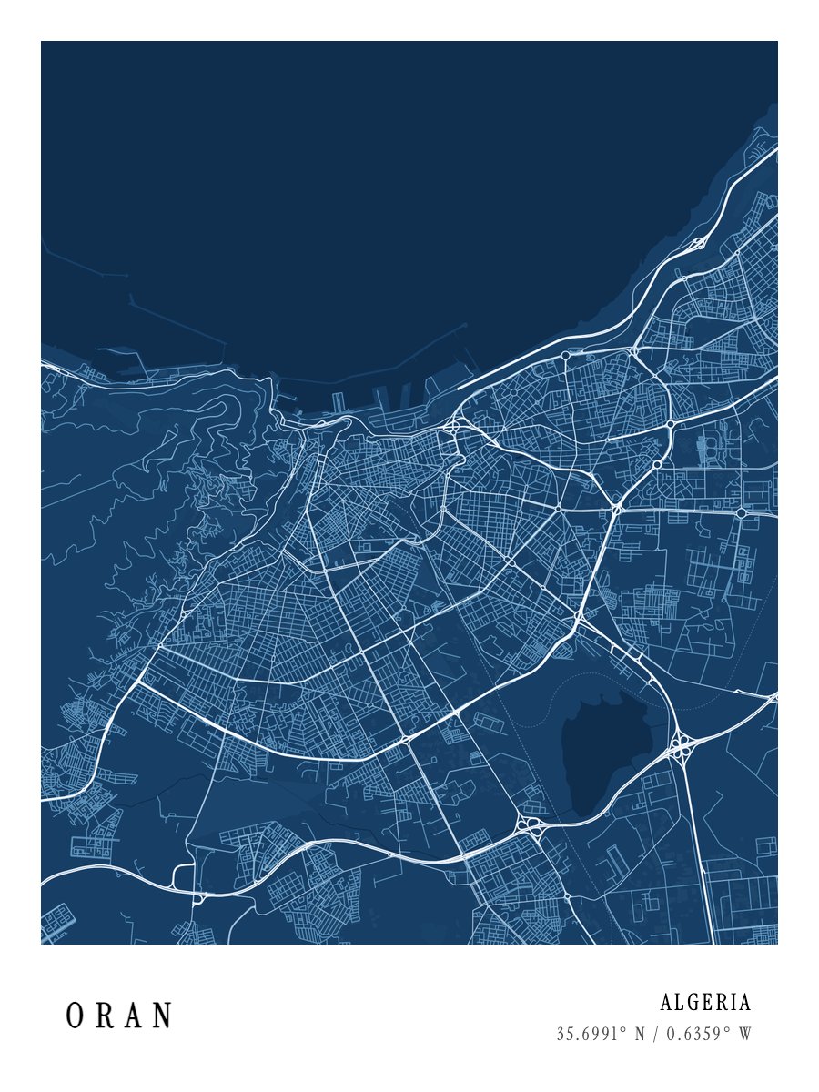 Oran map poster preview
