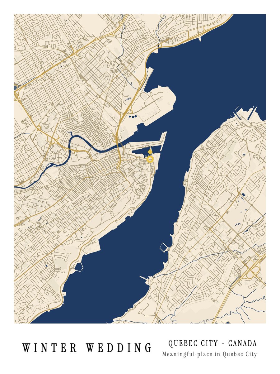 Quebec City map print preview
