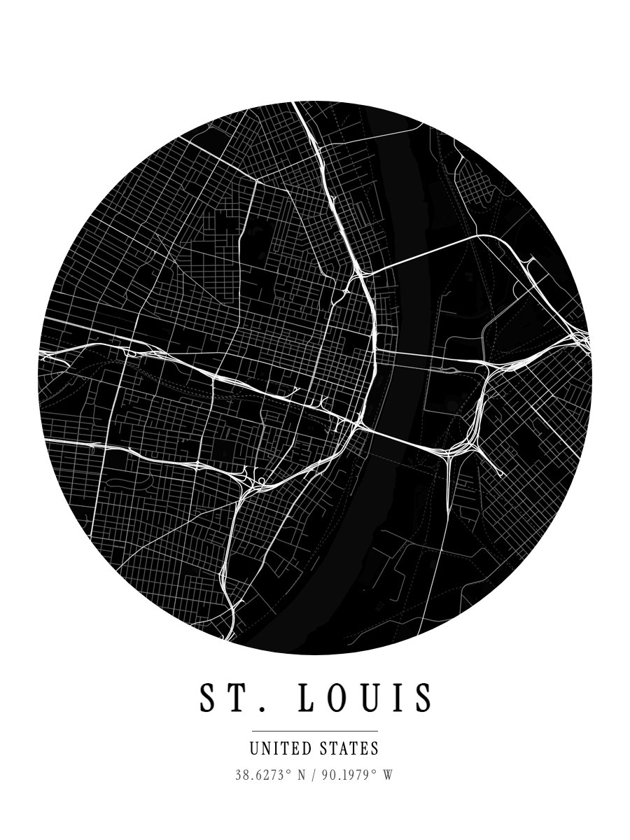 St. Louis map poster preview