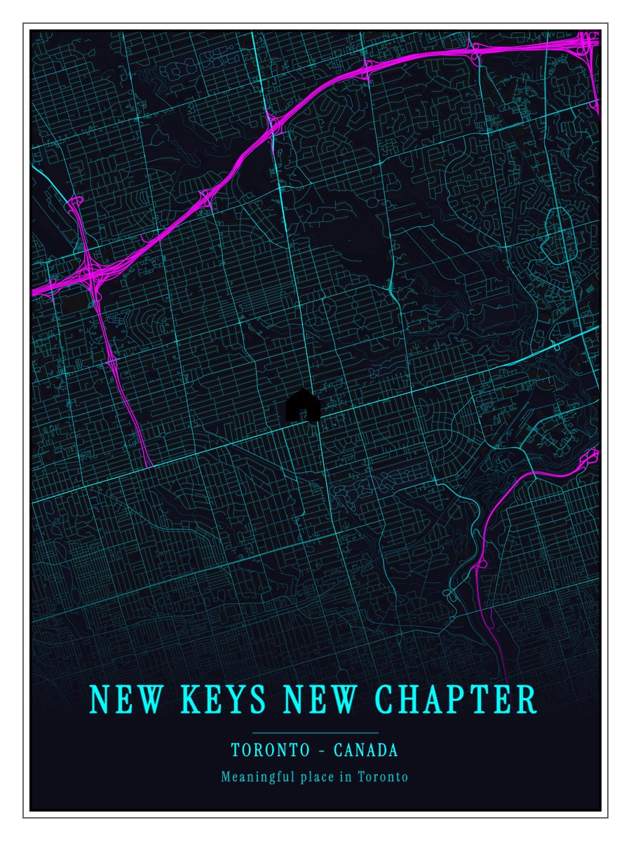 Toronto map poster preview