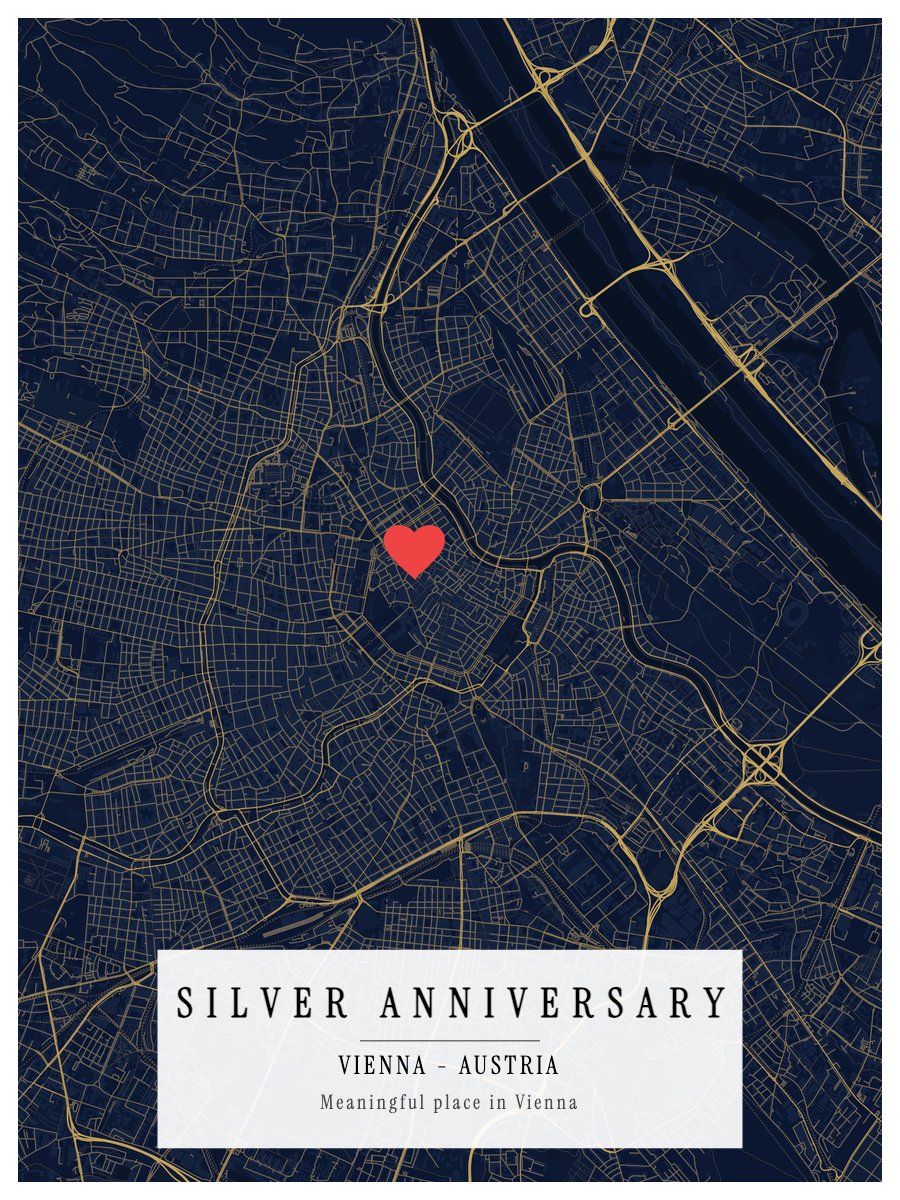 Vienna map print preview