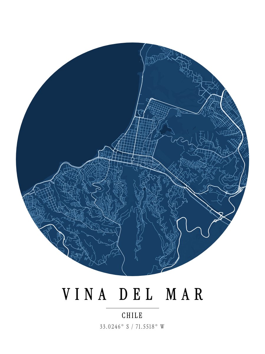 Vina del Mar map poster preview