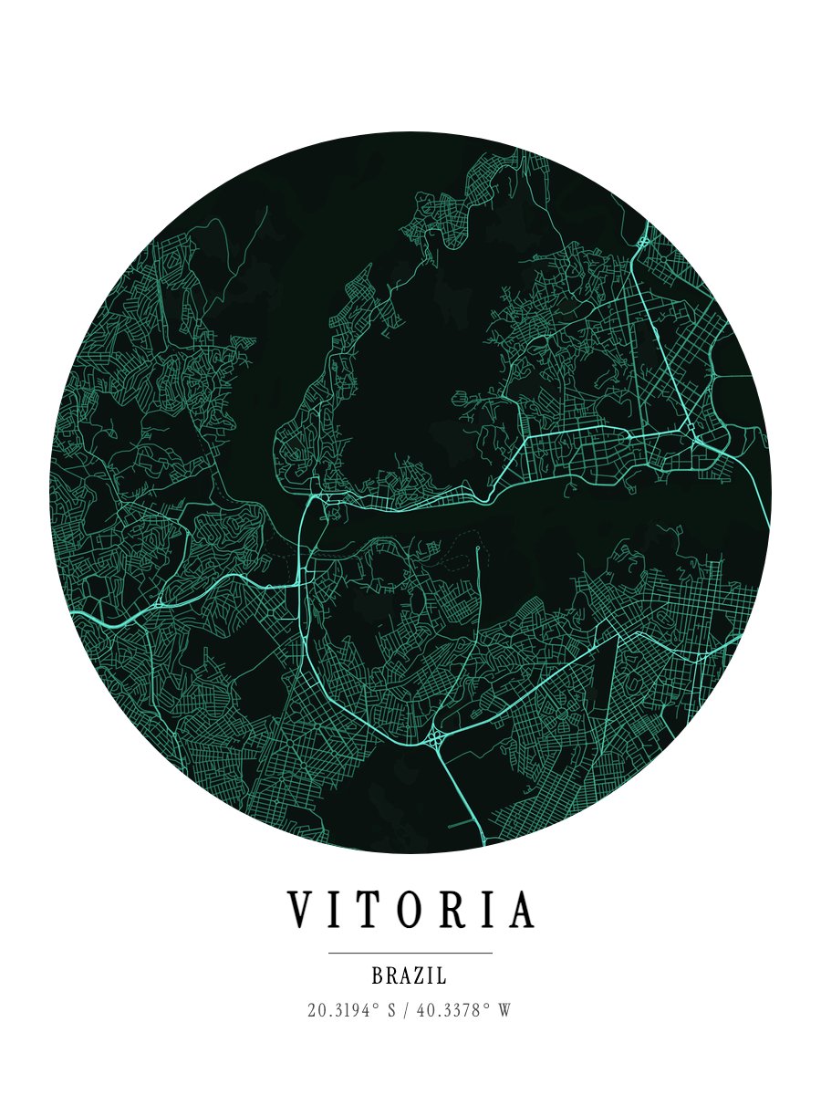 Vitoria map poster preview