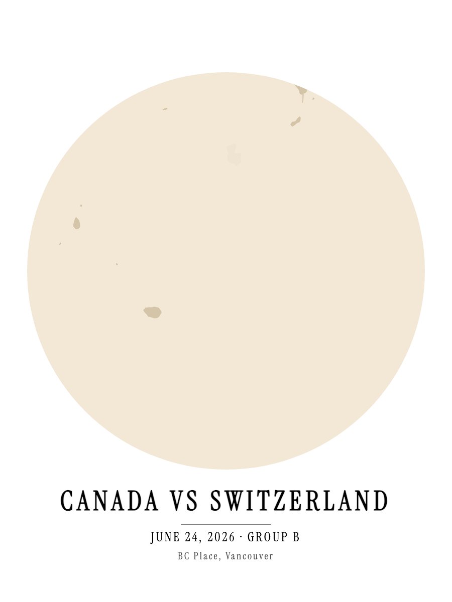 World Cup 2026 - Canada vs Switzerland map poster preview