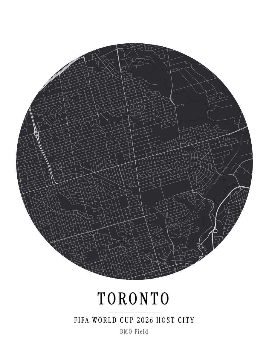 World Cup Host City - Toronto map print preview